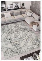 Abstract Vintage Cream & Grey Rug