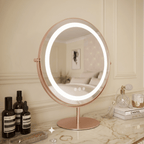 Vanity Face LED Mirror Rose Gold