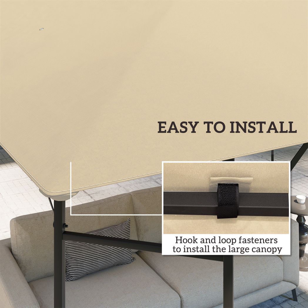3 x 3(m) Gazebo Canopy Replacement Cover with Drain Holes
