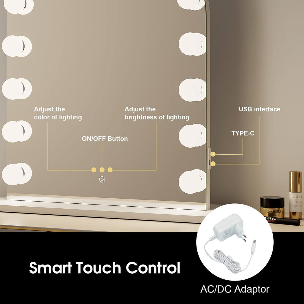 Arch Vanity Face LED Mirror 80 x 60cm