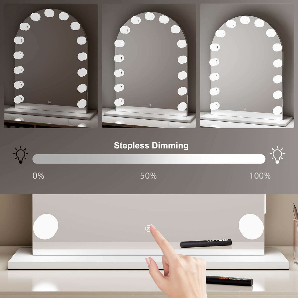 Arch Vanity Face LED Mirror 80 x 60cm