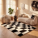 Joli Checkered Black & White Rug