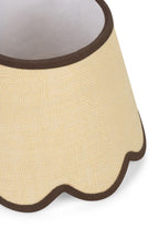 Chocolate Brown Jute Scallop Lampshade