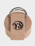 GOTS Organic Cotton D-Ring 2.5m Yoga Belt Strap Cappuccino
