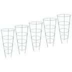 5 Piece Conical Plant Support Trellis Cages for Climbing Plants & Garden Flowers