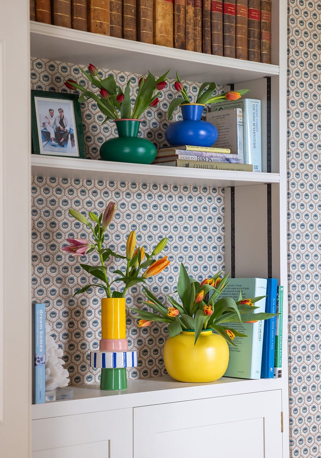 Color Blocking Yellow and Green Vase