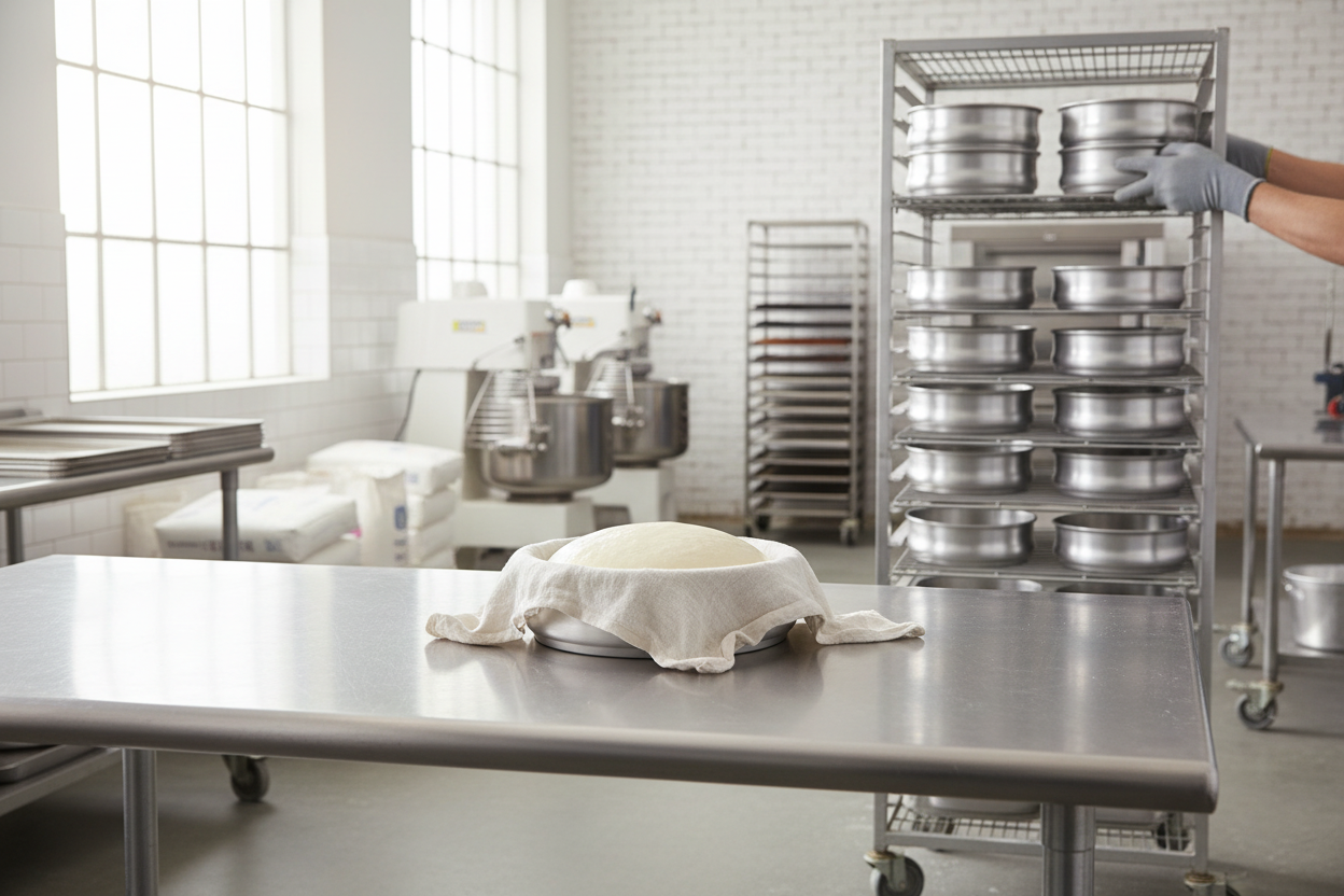 Stackable Aluminium Round Dough Pan 1.4Ltr