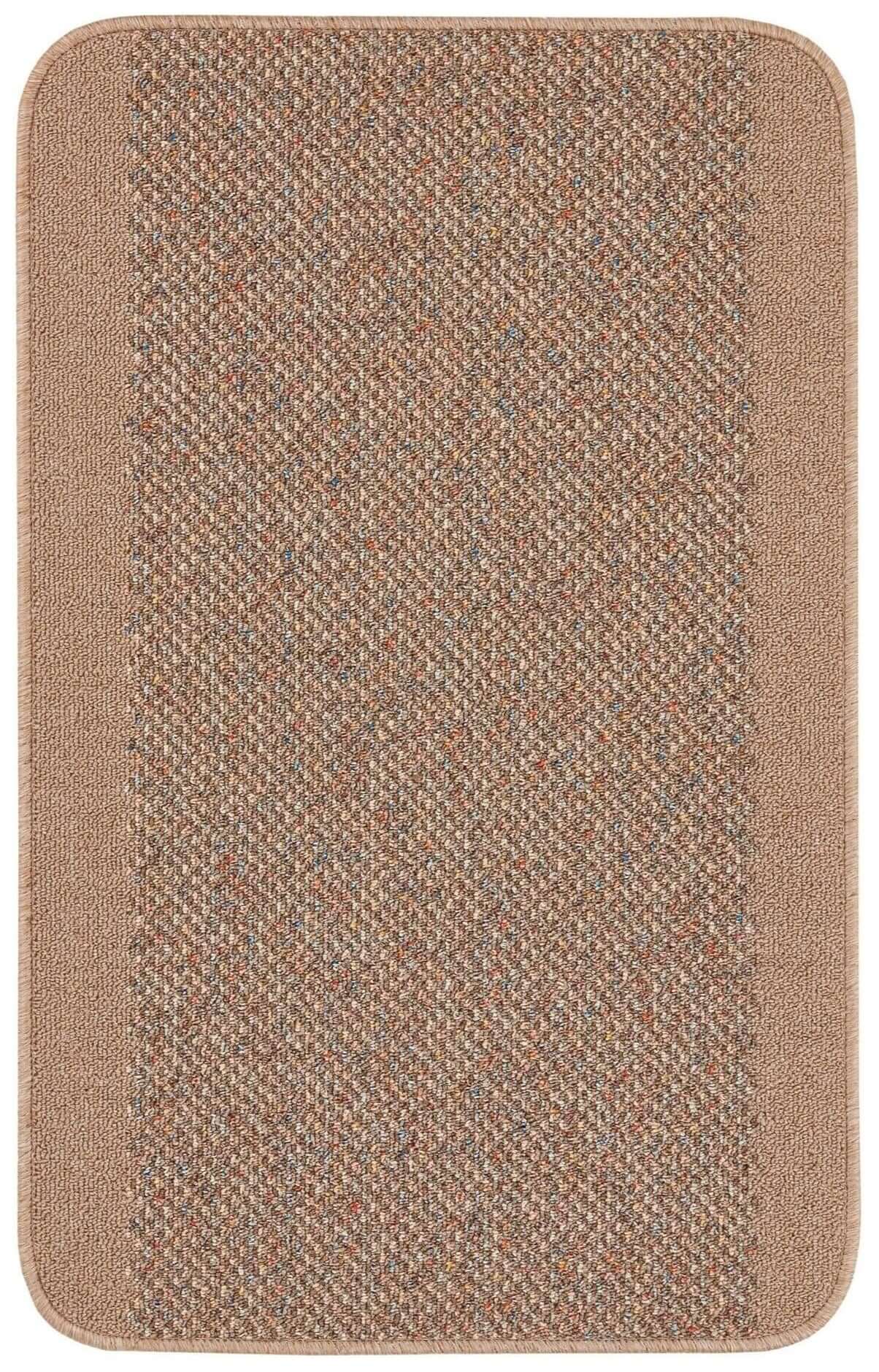 Washable Designer Bordered Beige Rug 57X90 cm