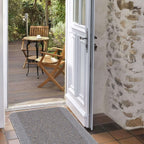 Washable Bordered Silver Grey Rug