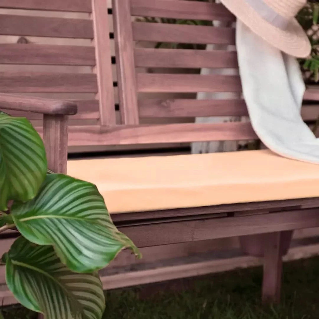 Cream Waterproof Garden Bench Cushion Outdoor Seat Pad 108cm
