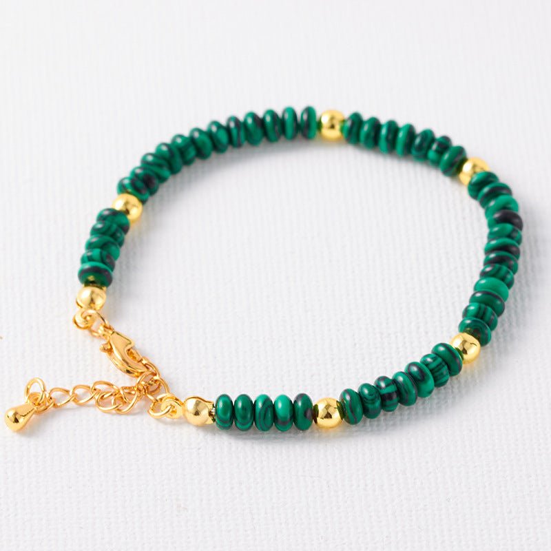 Crystal Natural Stone Beaded Necklace & Bracelet Set – 15+ Styles B Malachite Bracelet