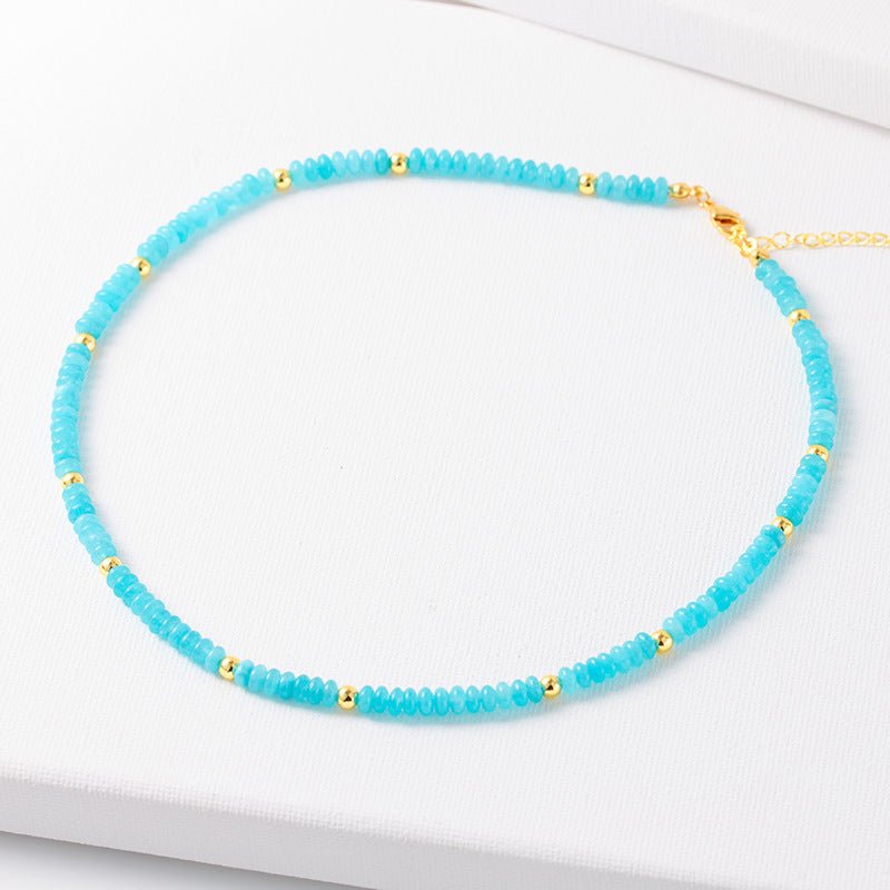 Crystal Natural Stone Beaded Necklace & Bracelet Set – 15+ Styles K Amazonite Necklace