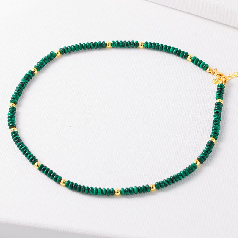 Crystal Natural Stone Beaded Necklace & Bracelet Set – 15+ Styles B Malachite Necklace