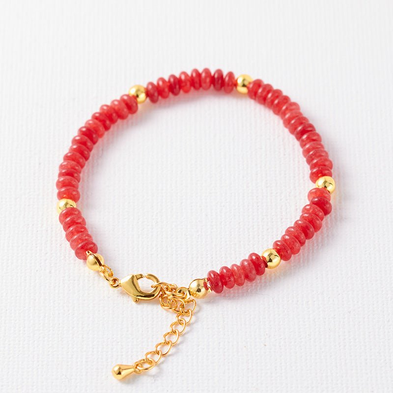 Crystal Natural Stone Beaded Necklace & Bracelet Set – 15+ Styles H Carnelian Bracelet