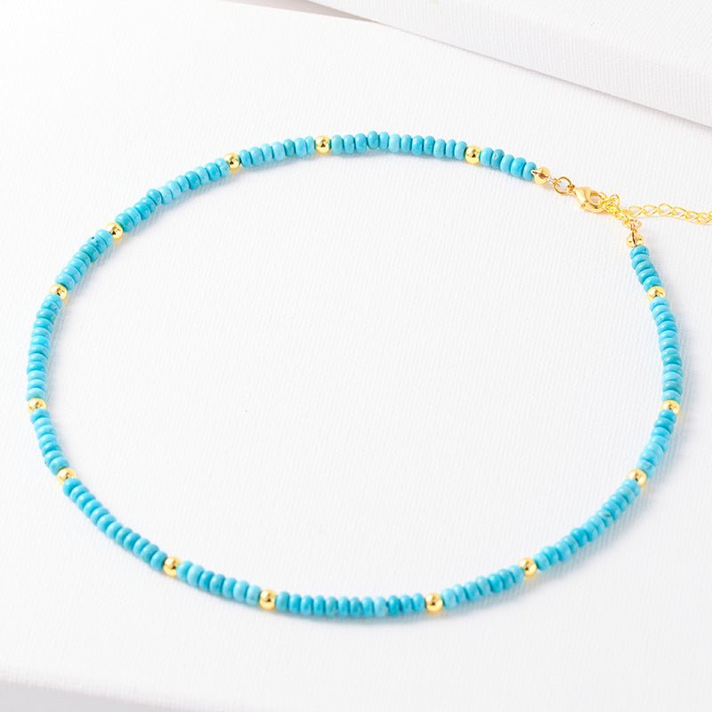 Crystal Natural Stone Beaded Necklace & Bracelet Set – 15+ Styles I Blue Tophus Necklace