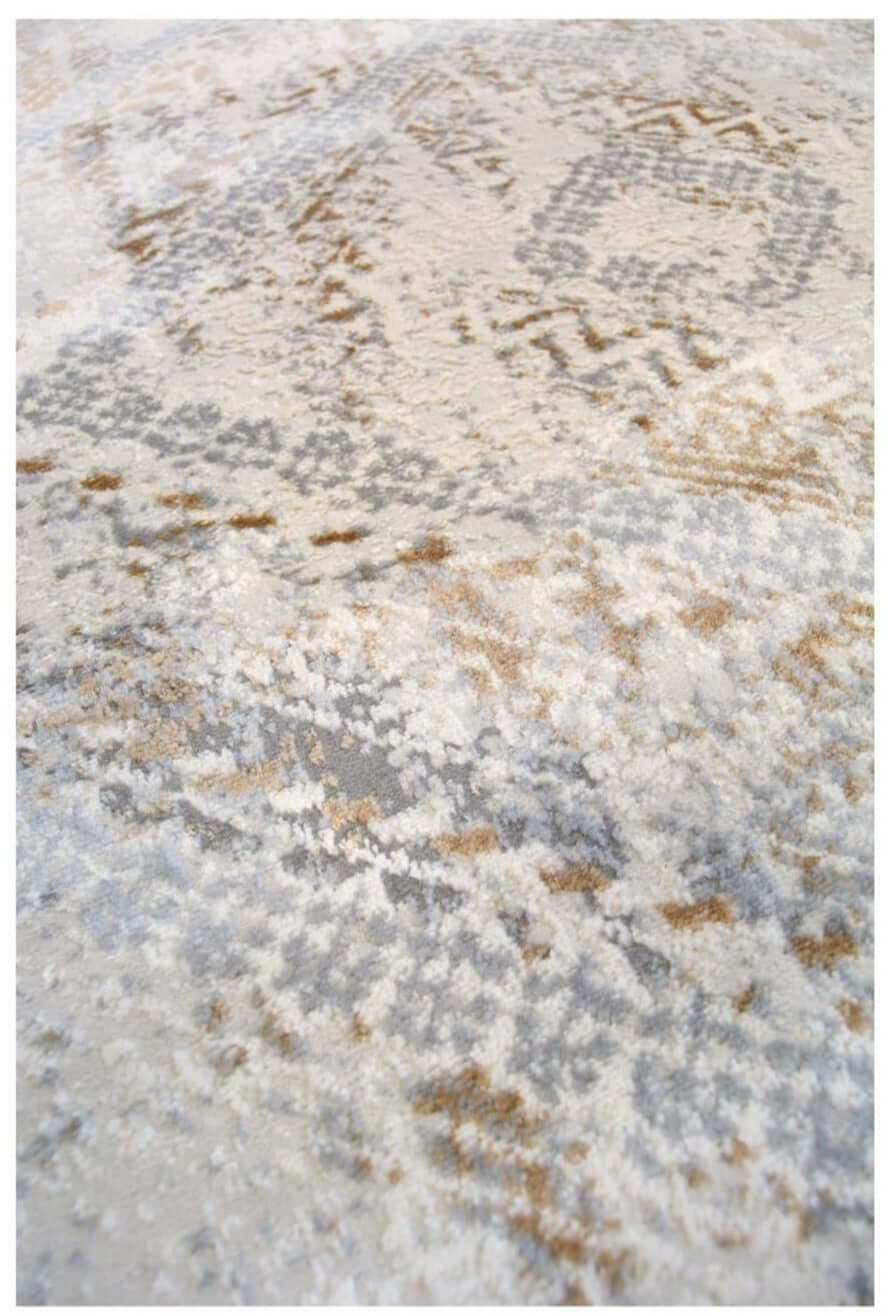 Abstract Vintage Cream/Ochre Rug