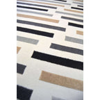Abstract Multicolour Stripe Rug