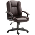 Office Chair, Computer Desk Chair, Mid Back Executive Chair with Adjustable Height and Swivel Rolling Wheels for Home Study, Brown Brown