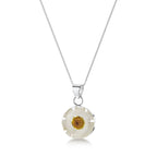 Daisy Round Pendant Necklace Long: 24-26 inch (609-660mm)