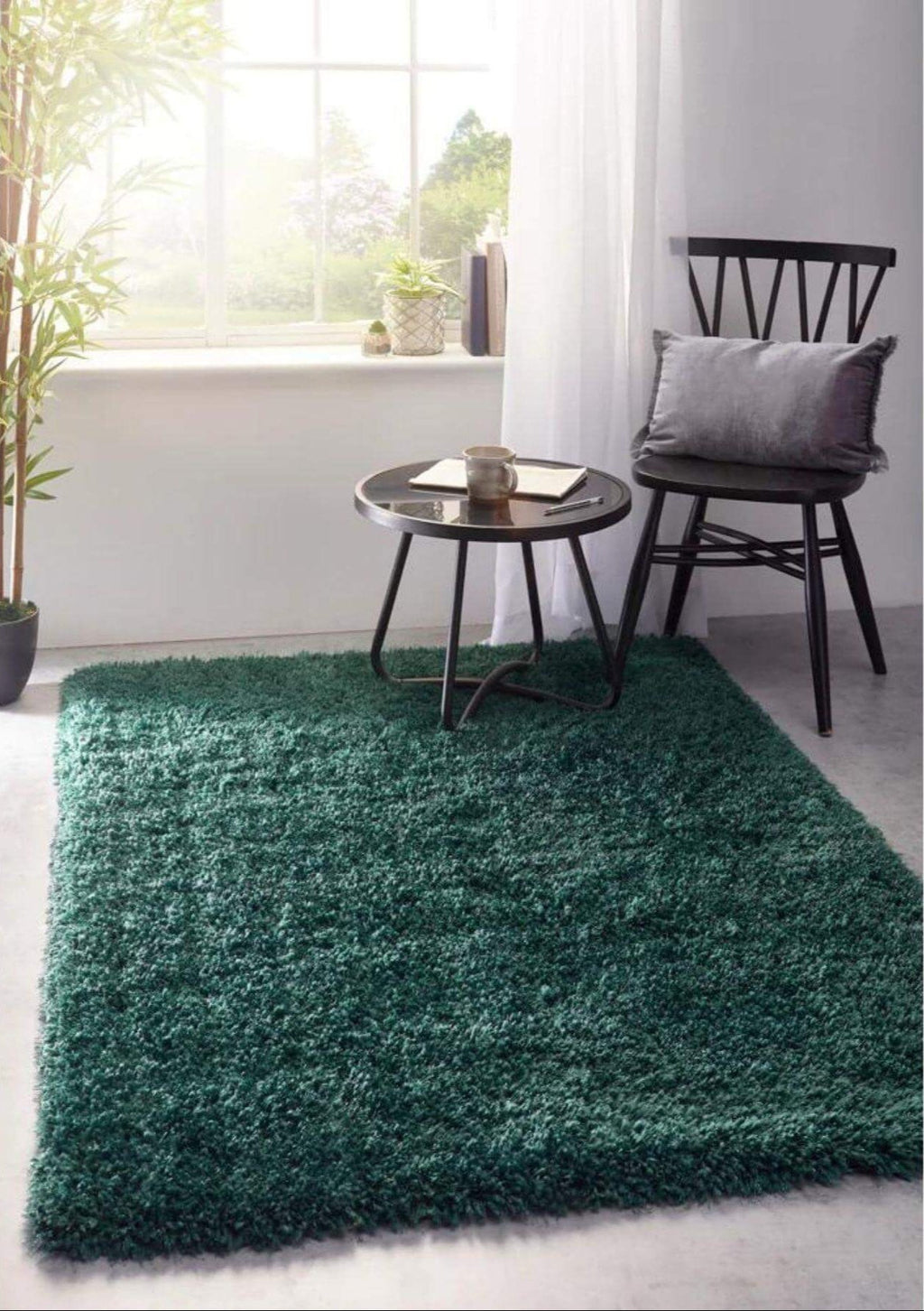 Chicago Forest Green Shaggy Rug