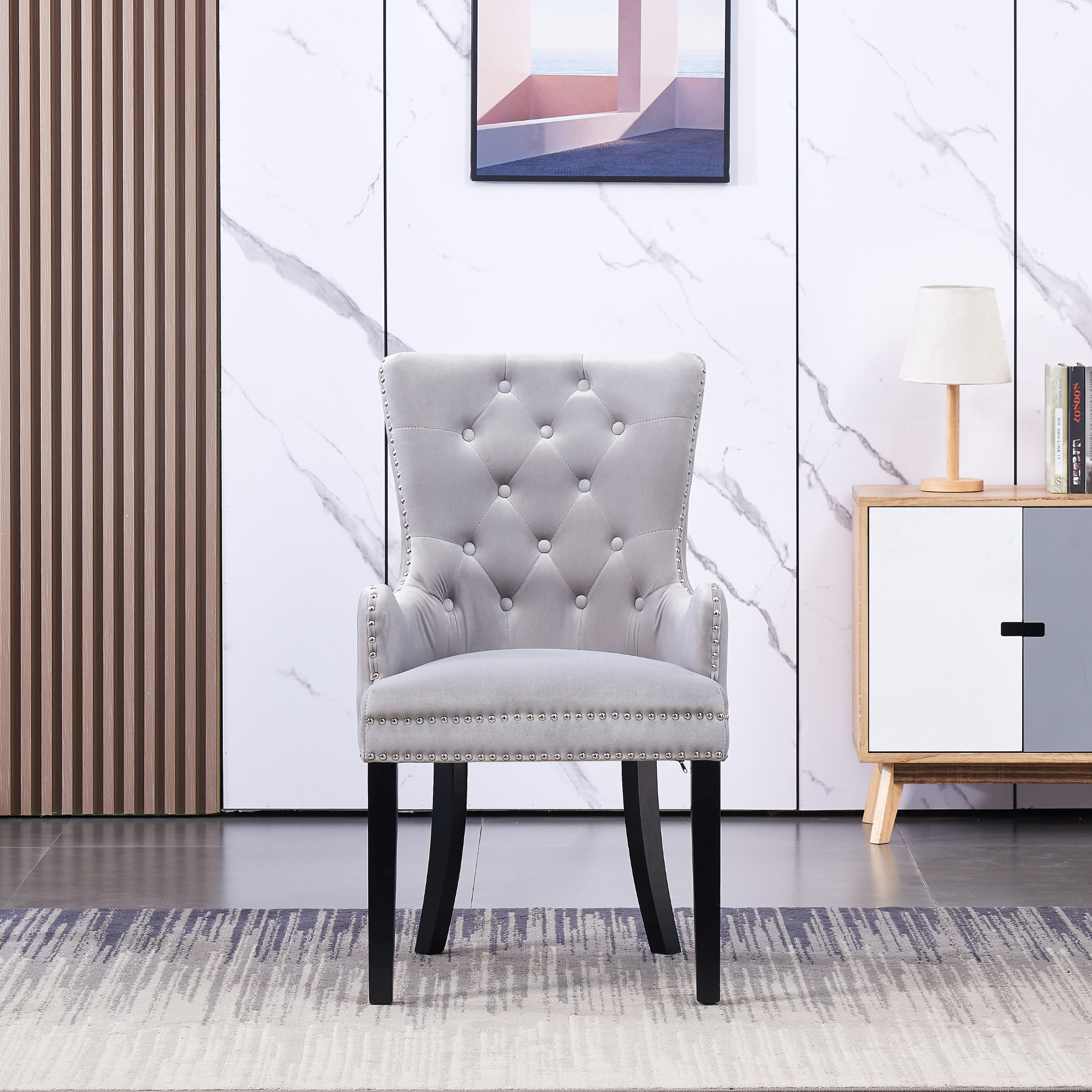 LUX Velvet Dining Chair (with armrests)