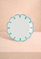 Sky Blue Scalloped Dessert Plate - Set of 4