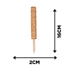 4pc Moss Coir Pole Plant Supports - Fibre Sticks with Spikes