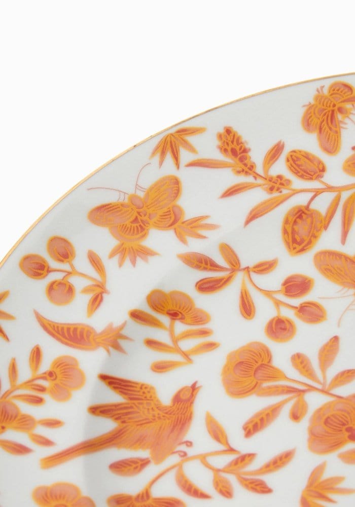 Sacred Bird and Butterfly Mottahedeh Archival Revival Dinner Plates - Set of 4