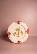 Arabella Dinner Plate, Green Palm Tree Set of 4