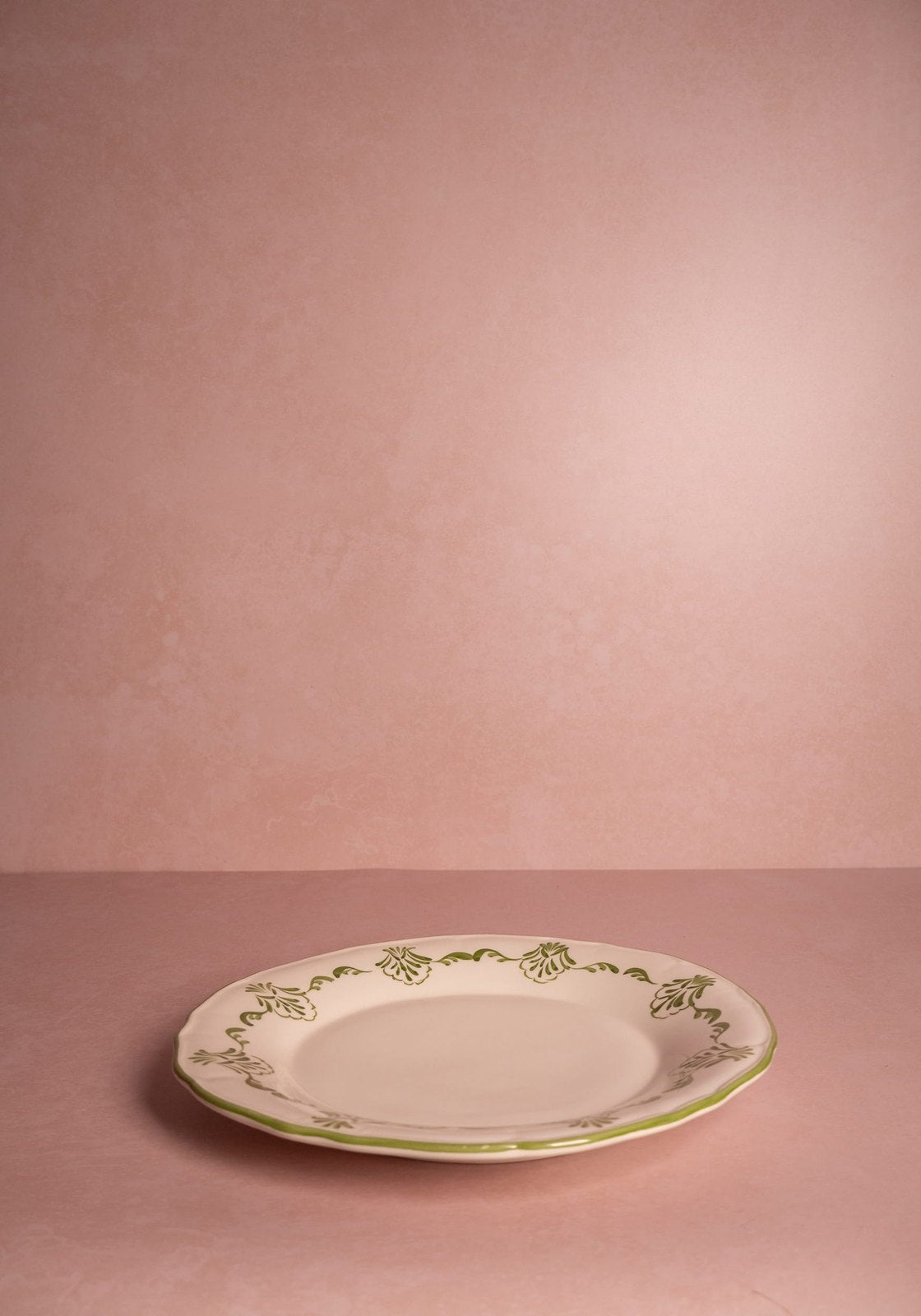 Cara Shell Dinner Plate, Green Set of 4