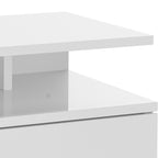 Nightstand Set of 2, Wall Mounted Bedside Cabinet, High Gloss White