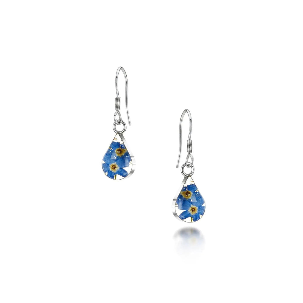 Forget-Me-Not Earrings Dangle Drop - Teardrop Sterling silver