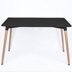 Black Halo Dining Table & Set of 4 Jamie Lorenzo Tulip chairs with Padded Seat
