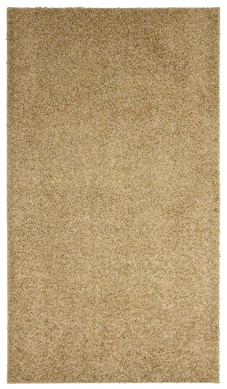 Fiji Latte Beige Washable Solid Shaggy Rug 67X120 cm