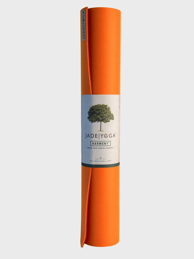 Jade Yoga Harmony 68" Inch Yoga Mat 5mm Tibetan Orange