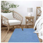 Fiji Sky Blue Washable Solid Shaggy Rug