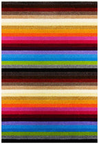 Linea Rainbow Striped Washable Rugs & Runners