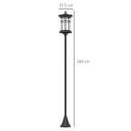 LED Outdoor Solar Post Lights, Waterproof IP44, Cool White, 2 Pack