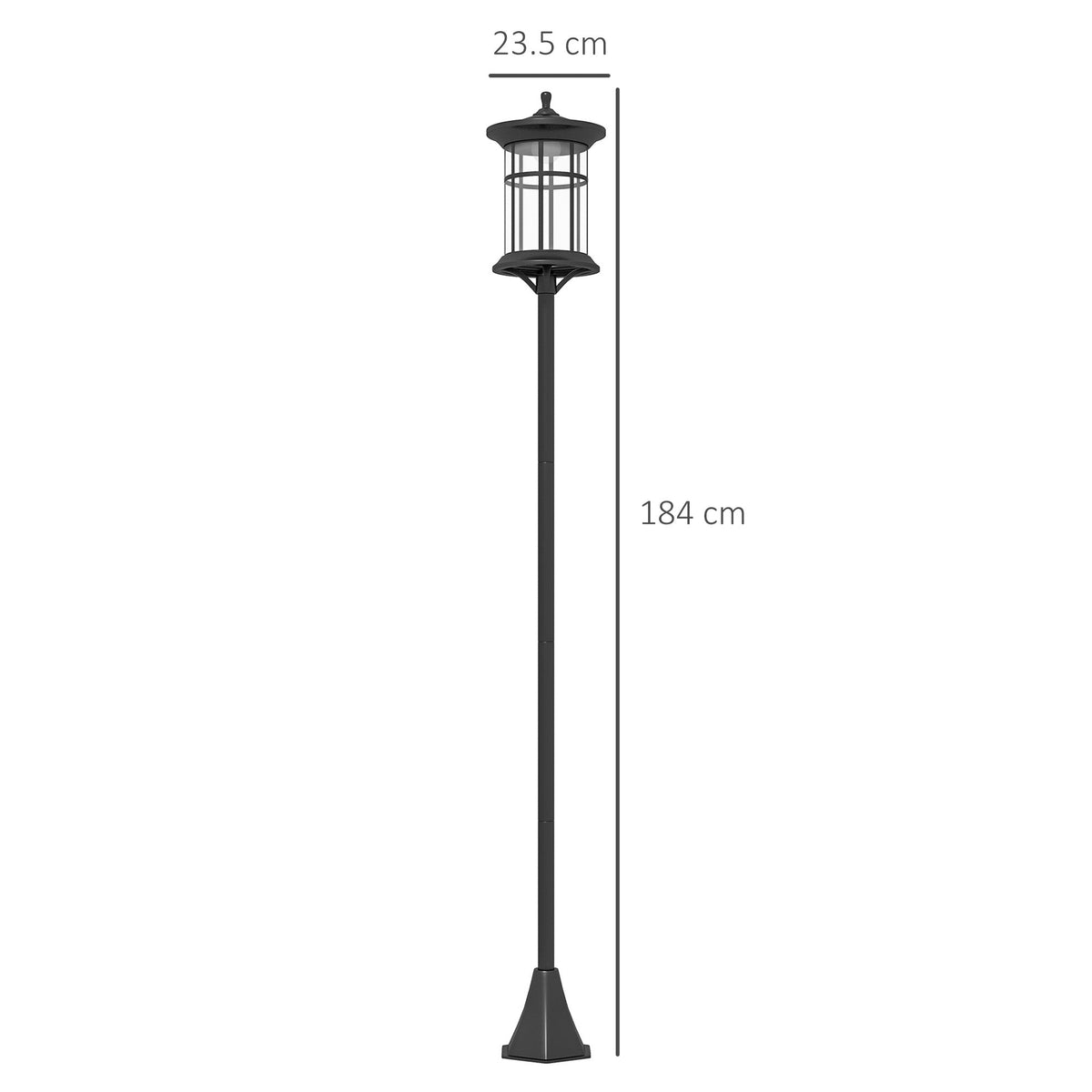 LED Outdoor Solar Post Lights, Waterproof IP44, Cool White, 2 Pack