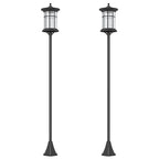 LED Outdoor Solar Post Lights, Waterproof IP44, Cool White, 2 Pack