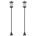 LED Outdoor Solar Post Lights, Waterproof IP44, Cool White, 2 Pack