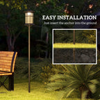 LED Outdoor Solar Post Lights, Waterproof IP44, Cool White, 2 Pack
