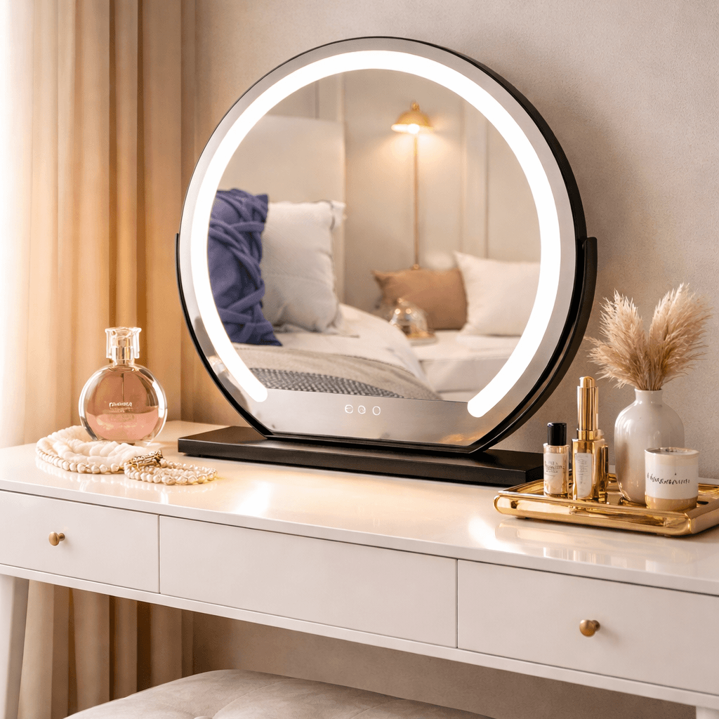 Vanity Face LED Mirror Black