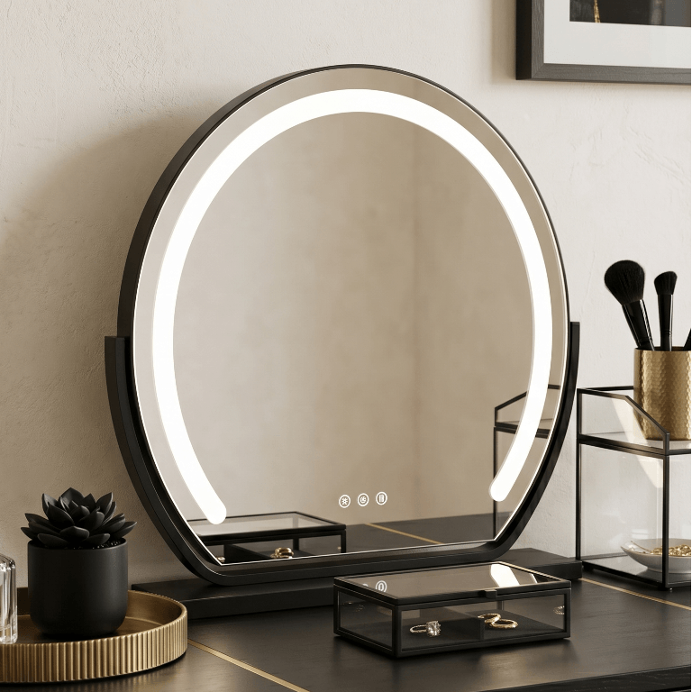 Vanity Face LED Mirror Black
