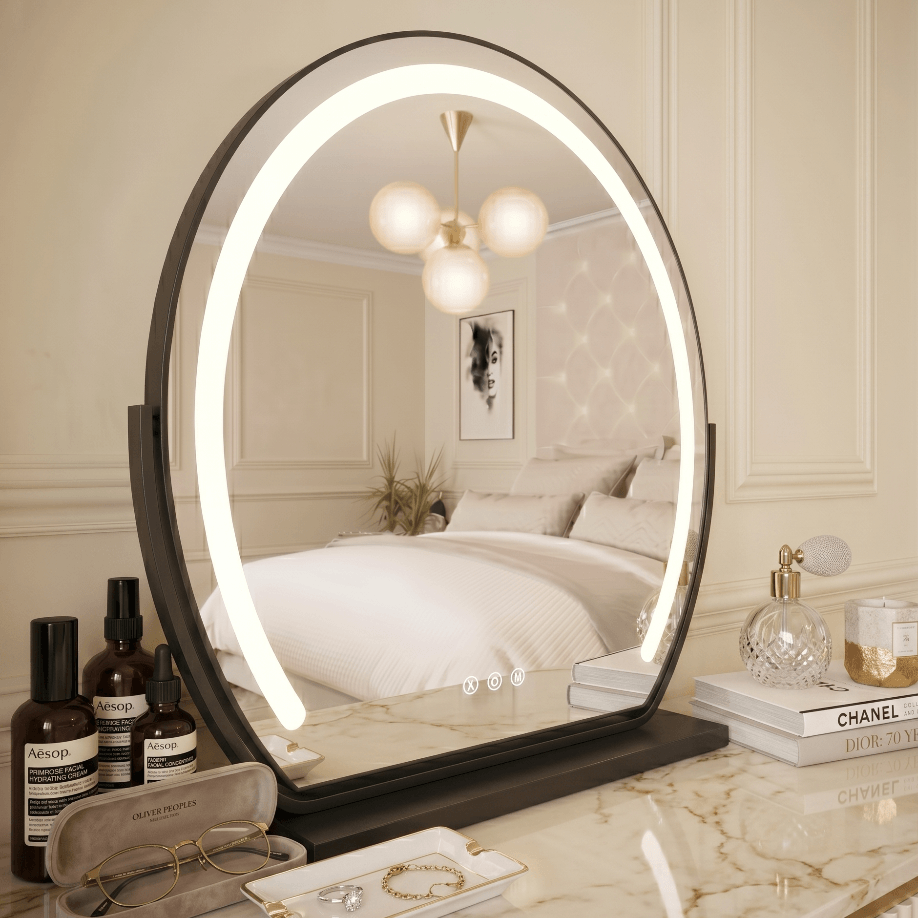 Vanity Face LED Mirror Black