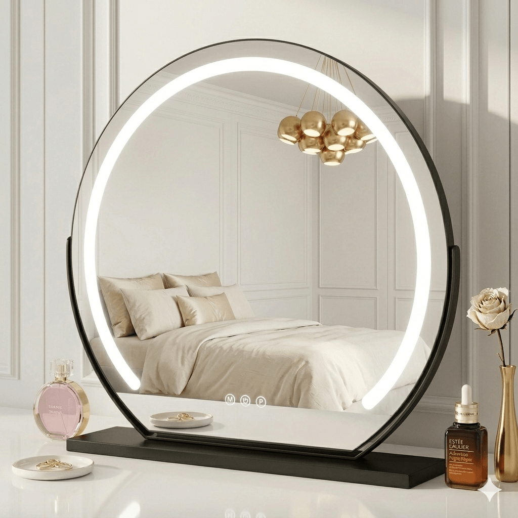 Vanity Face LED Mirror Black