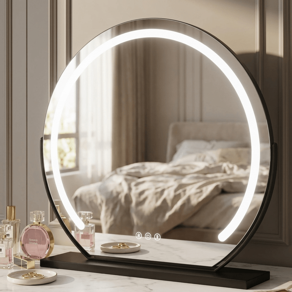 Vanity Face LED Mirror Black