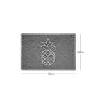 Pineapple Embossed Spaghetti Doormat Grey 60cm x 40cm