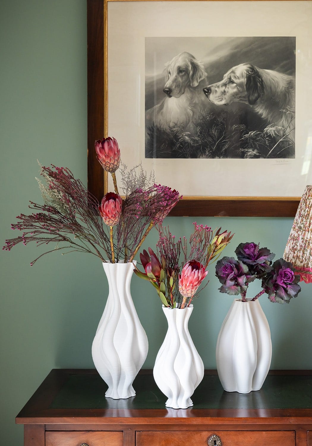 Emilie Tall White Twisted Ceramic Vase
