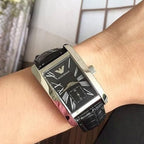 Emporio Armani AR0143 Classic Men's Rectangular Black Watch
